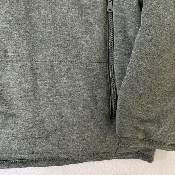 Three Dots Sz Large Sage Green Knit Material Lightweight Puffer Coat Athleisure - Picture 5 of 11